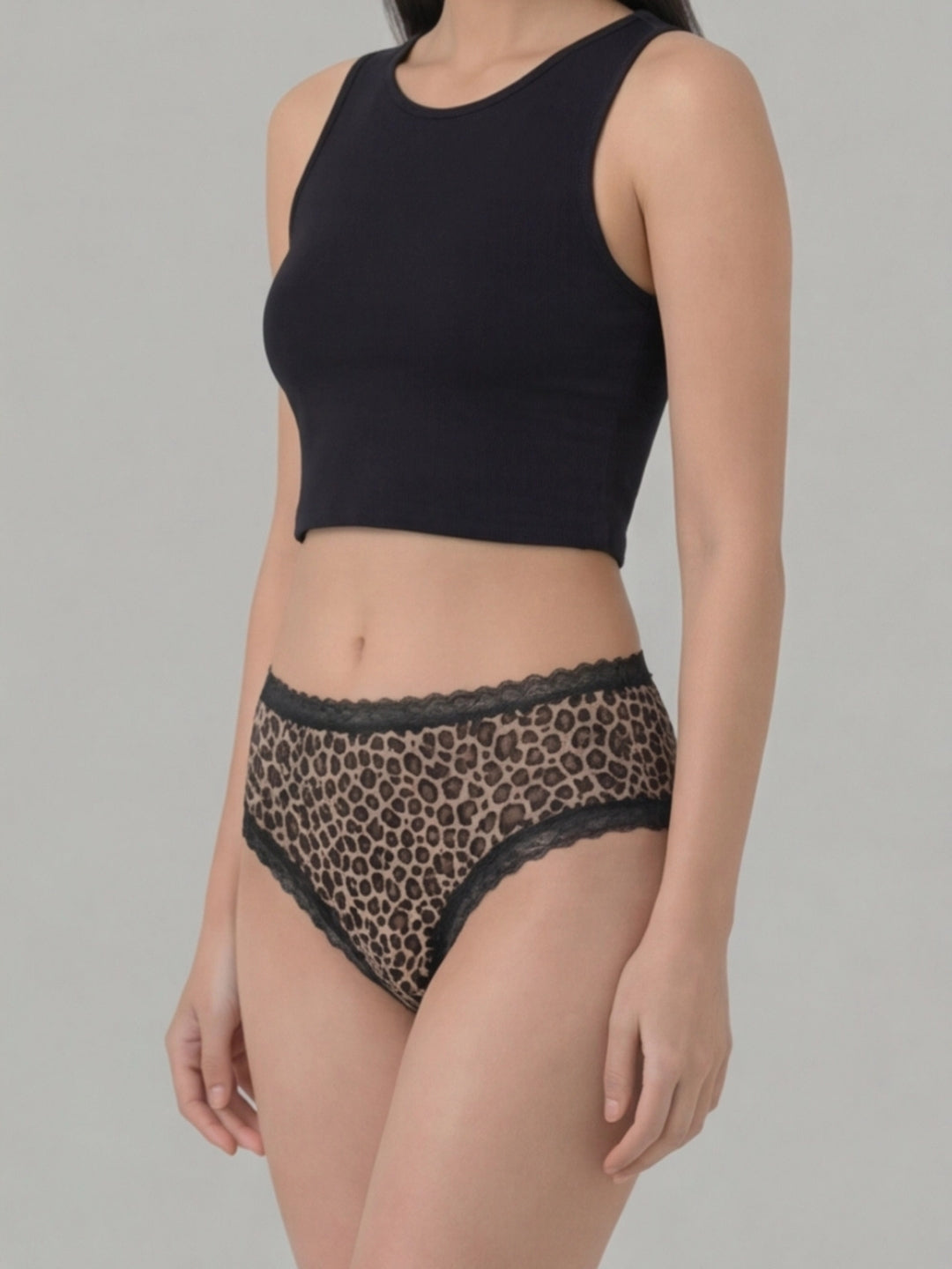 Cheetah Lace Mid-Rise Brief