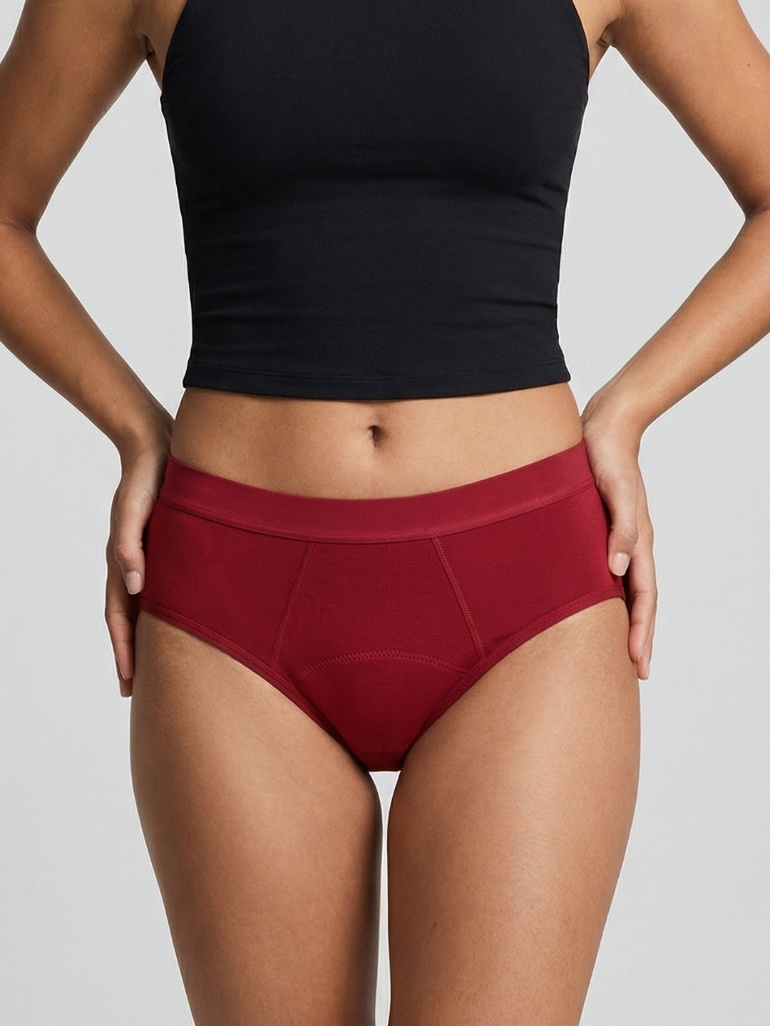 Classic Mid-Rise Brief - Bordeaux Red