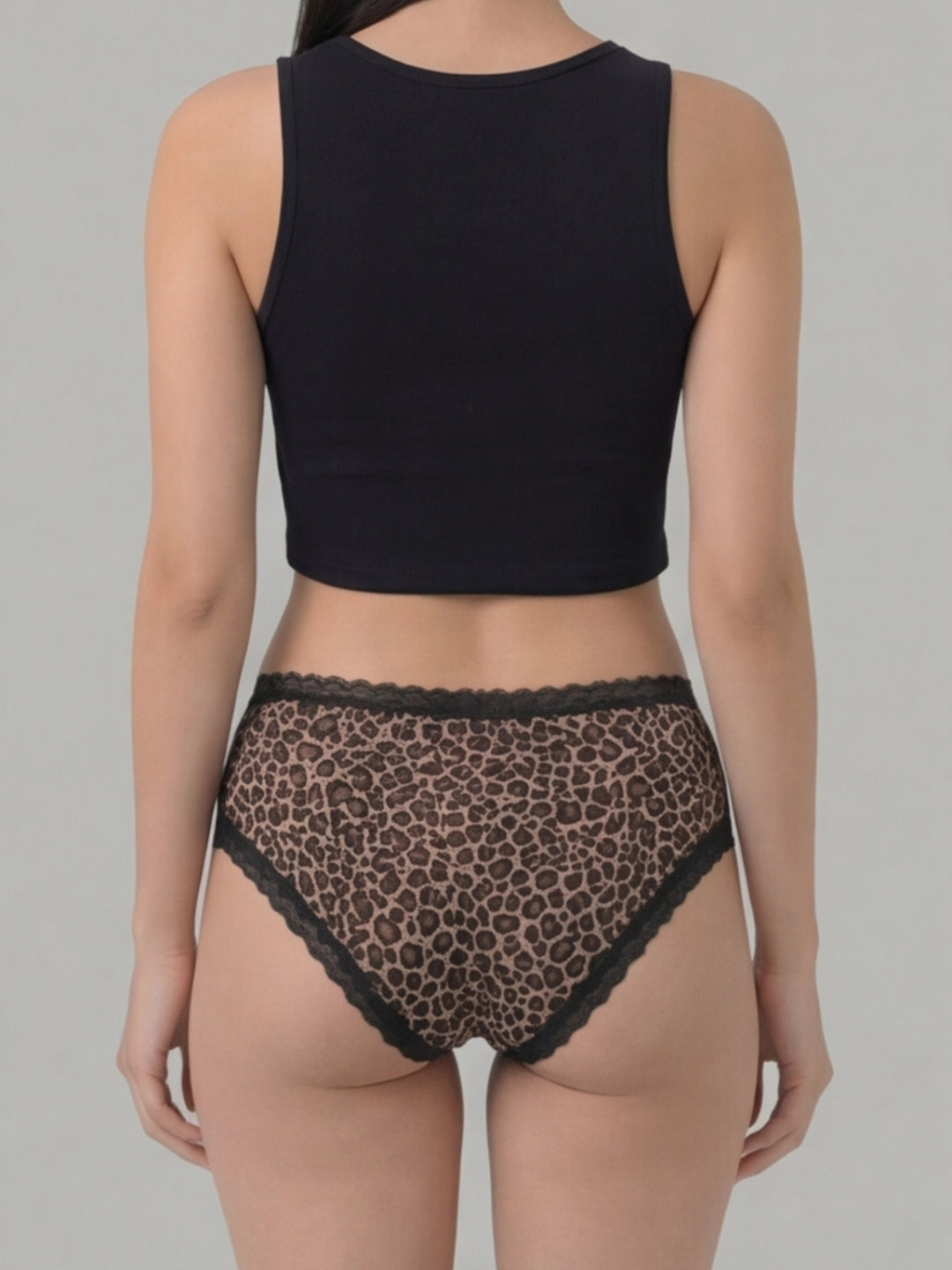 Cheetah Lace Mid-Rise Brief
