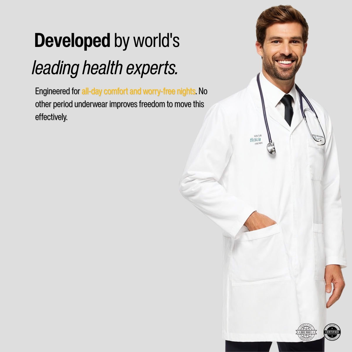 Lace Period Thong - Light Flow Leakproof - Soft waistband