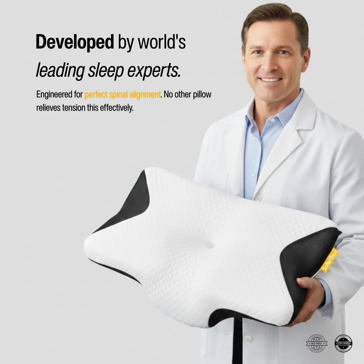 Softer Days -Butterfly Memory Foam Pillow ergonomic neck support for deeper, cooler sleep