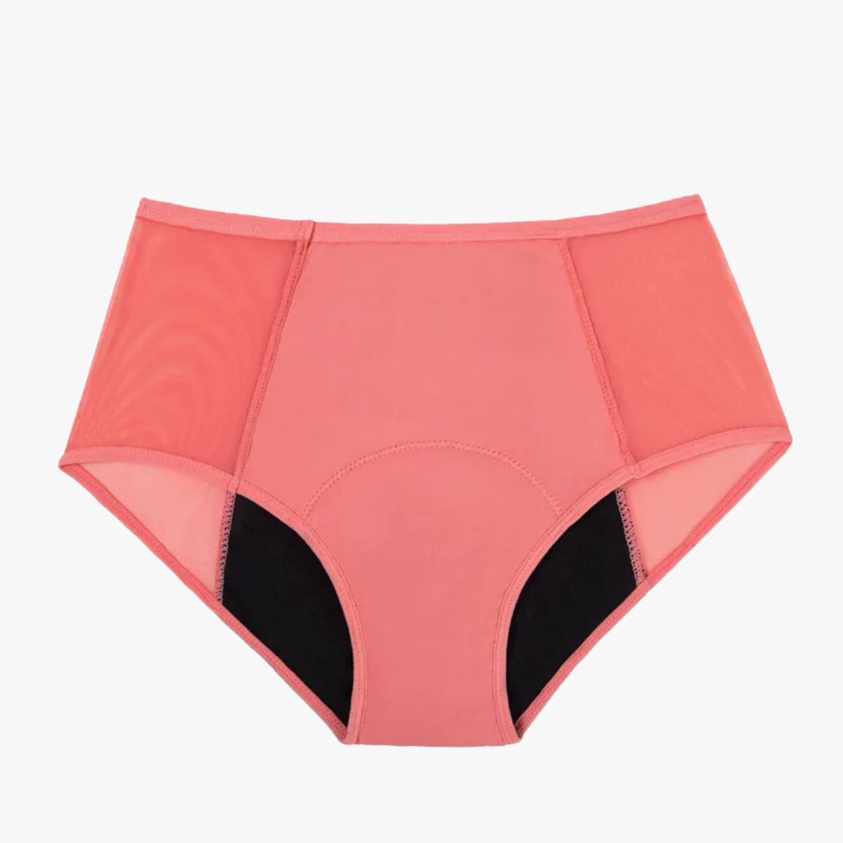 Pink High Waist Period Underwear - Heavy Flow Protection