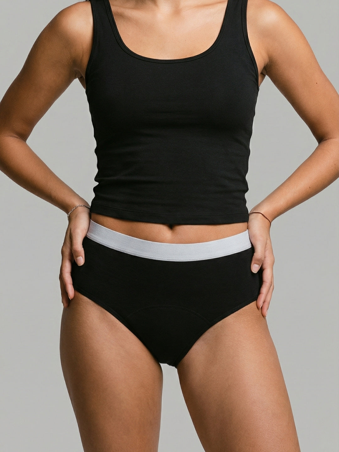 Classic Mid-Rise Brief - Black and White