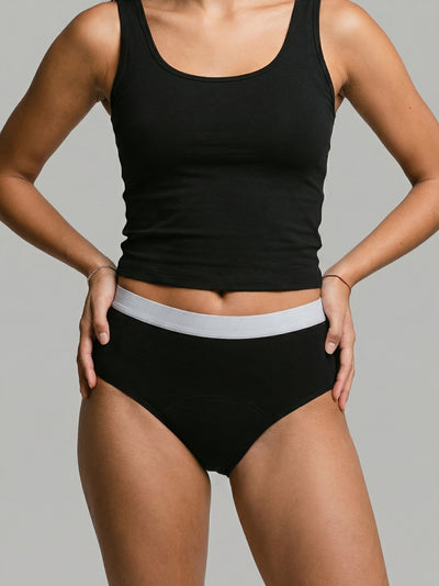 Classic Mid-Rise Brief - Black and White