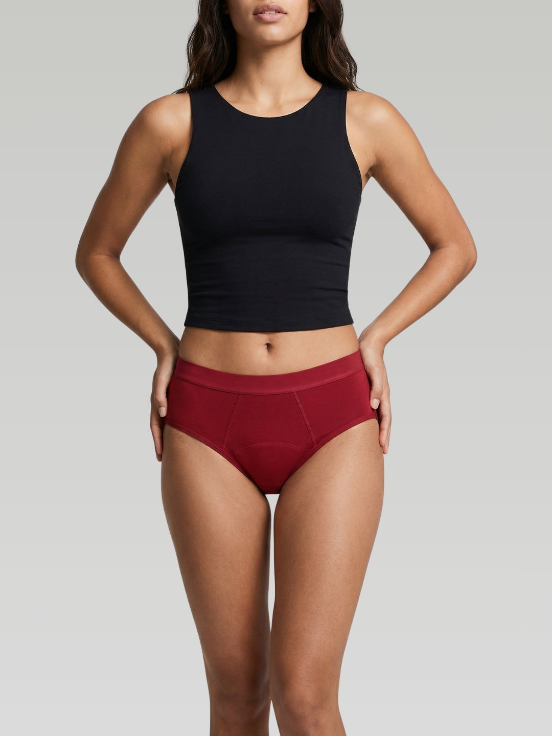 Classic Mid-Rise Brief - Bordeaux Red