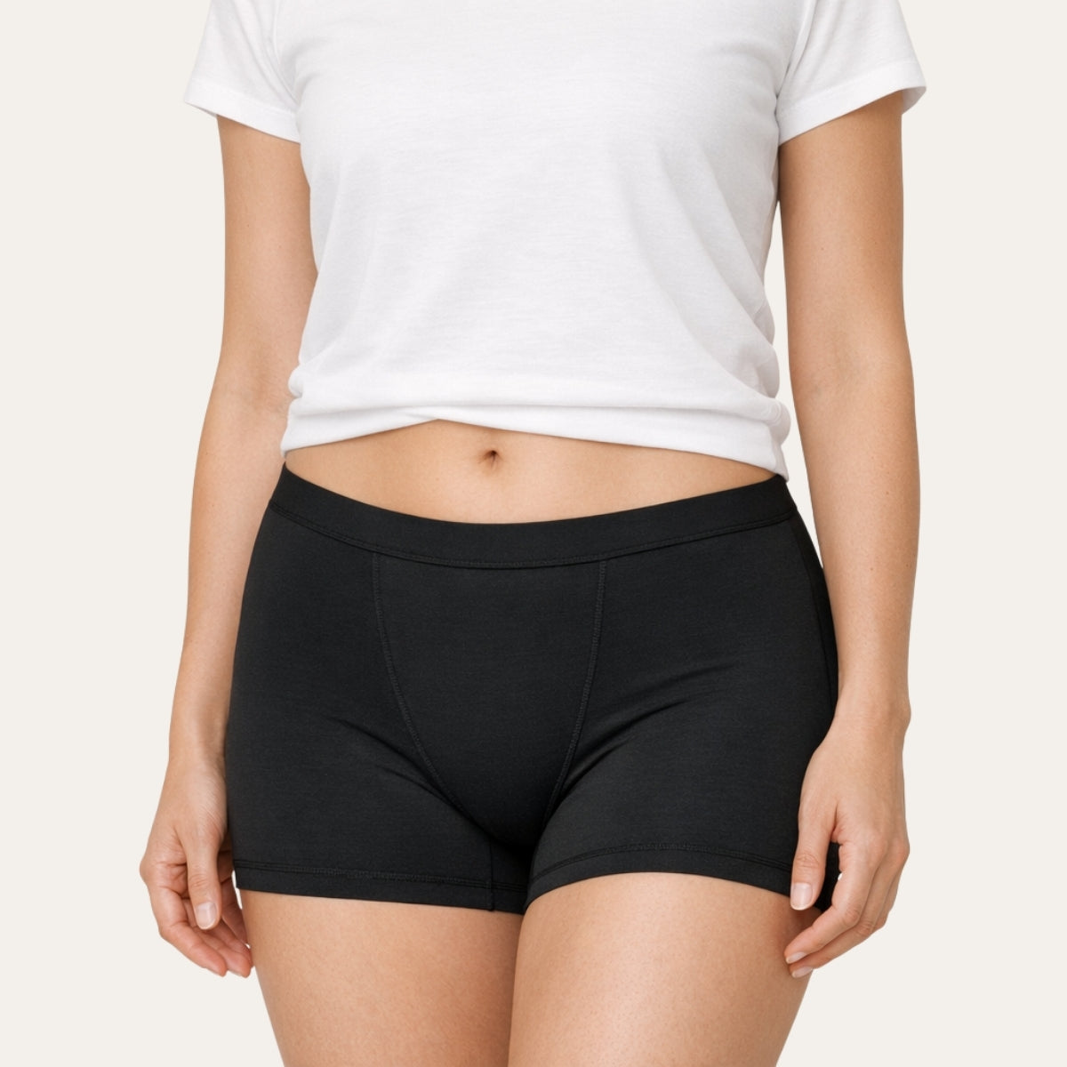 4-Layer Period Underwear –  Boyshort - Soft Bamboo Comfort Heavy Flow Protection