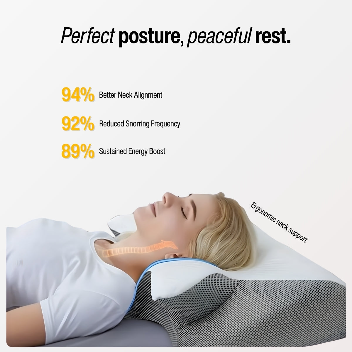 Softer Days -Butterfly Memory Foam Pillow ergonomic neck support for deeper, cooler sleep