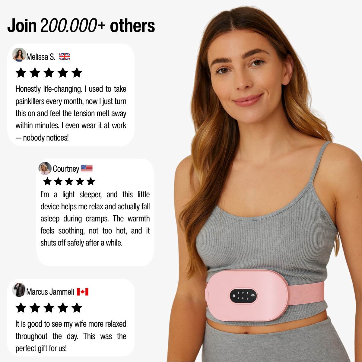 Softer Days – Soothing Heat & Vibration Belt for Cozy Days