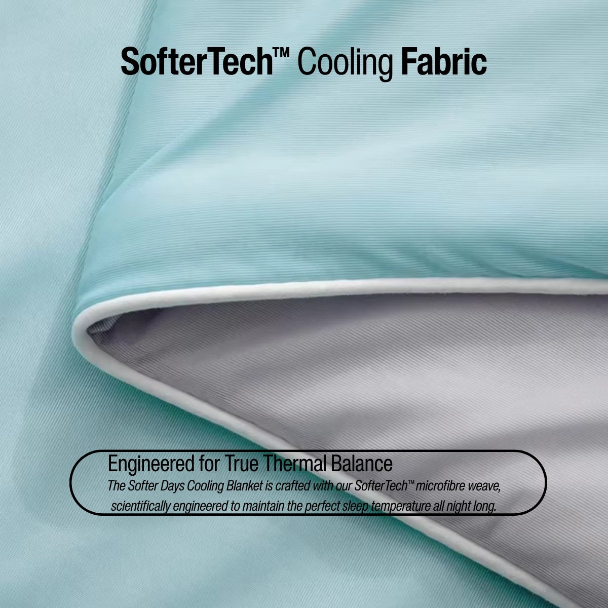 Softer Days - Cooling Comforter for Hot Sleepers – Breathable Lightweight Blanket for Calm Nights